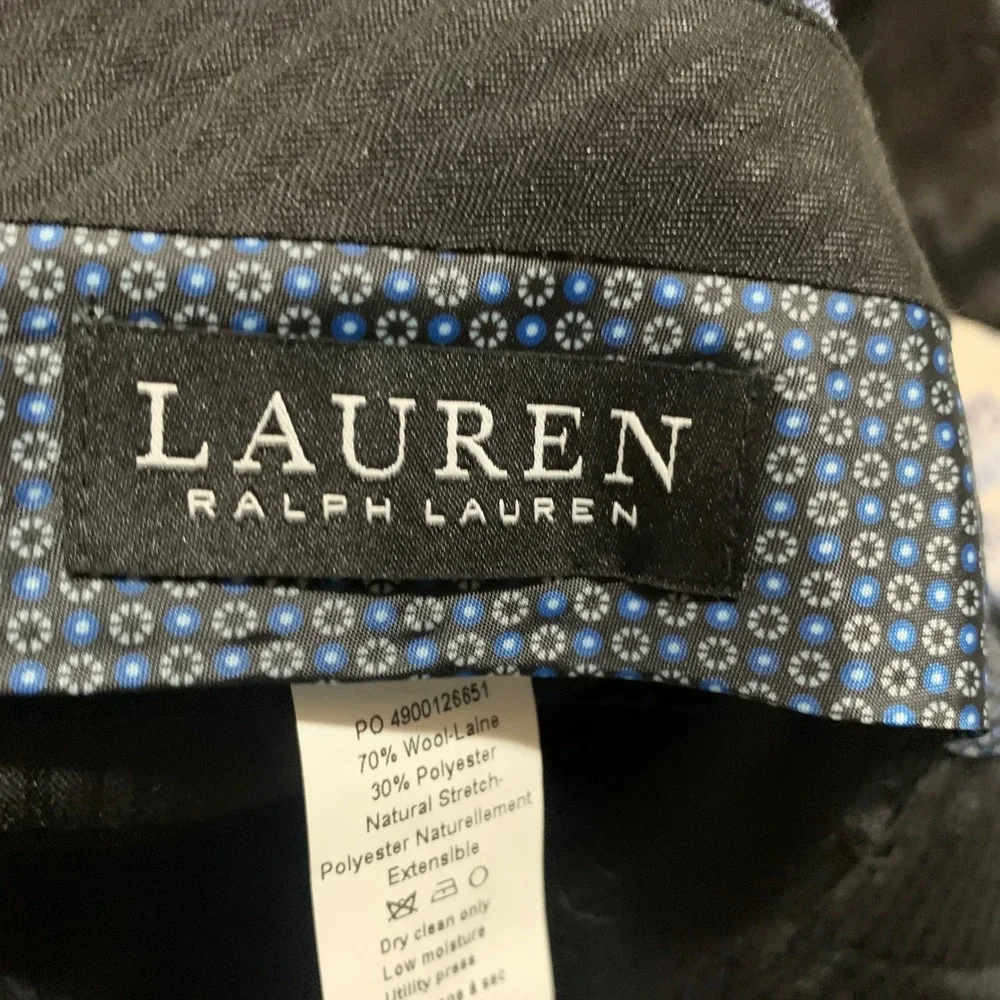 Lauren Ralph Lauren Mens Ultraflex Blue Plaid Suit Trousers Edgewood 42W x 32L